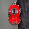 45.72 cm Red Deep Sea Scuba Divers Diving Helmet with Wooden Base Marine Nautical Boston Scuba Diving Helmet Best gift Item
