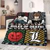 Death Note Fine 2D Print Flannel Blanket Cute Cartoon Graphic Patterns for Bedding Sofa Couch Travel Picnic Wrap_LIAN