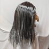 Halloween Half-face Mask with Long Hair, Ghost Face Mask, Scary Witch Mask, Latex Headgear, Party Performance Prop