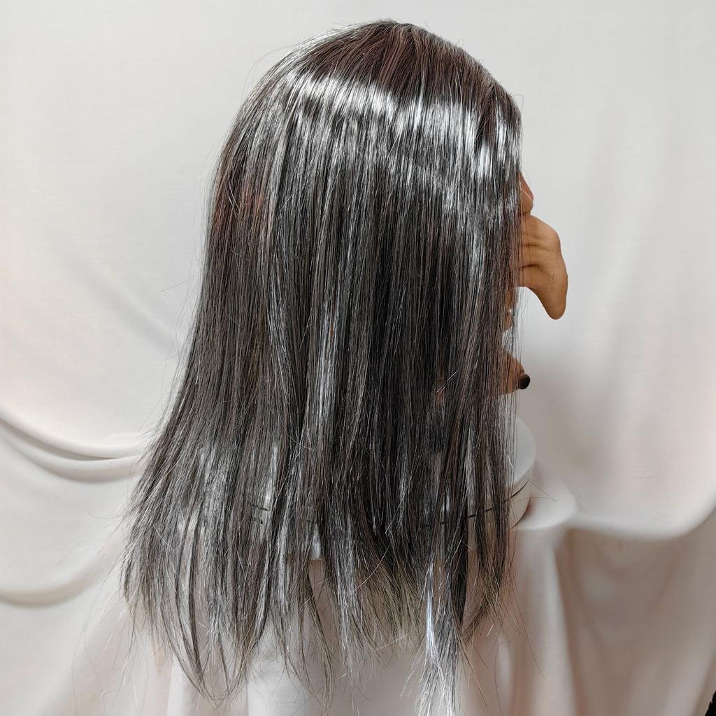 Halloween Half-face Mask with Long Hair, Ghost Face Mask, Scary Witch Mask, Latex Headgear, Party Performance Prop