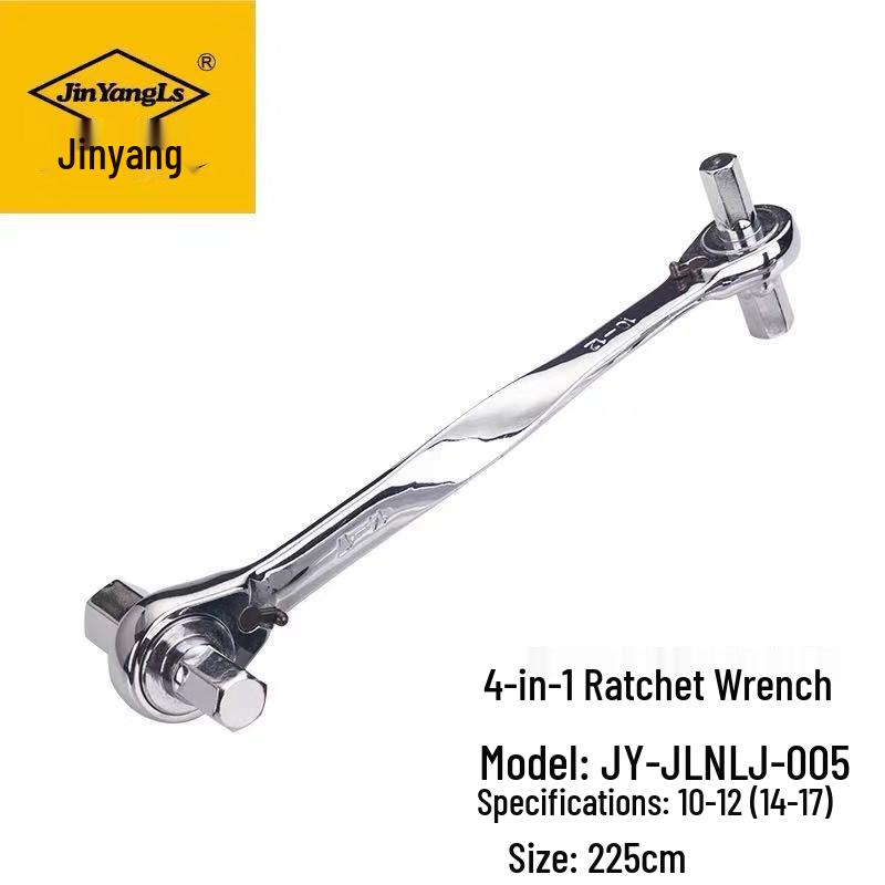 Jinyang 4-in-1 Double-Headed Reversible Ratchet Hex Wrench