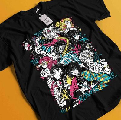 Camisa Demon Slayer Camiseta Tanjiro Camiseta Zenitsu Camiseta Muzan Doma Inosuke Nezuko