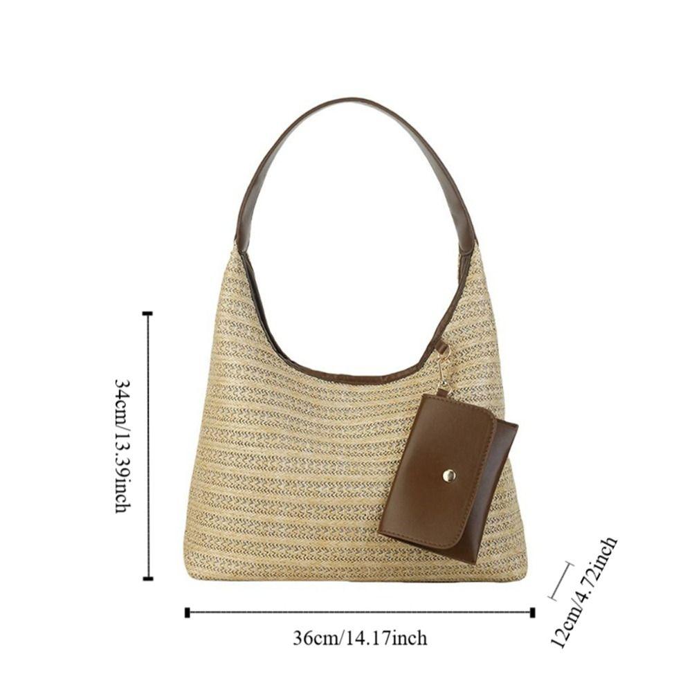 Summer Straw Shoulder Bag Leisure Women's Tote Bag New Weave Straw Bag  Handbag