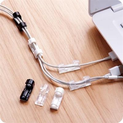 20 stücke Selbst-adhesive Draht Veranstalter Linie Kabel Schnalle Kunststoff Clips Krawatten Fixer Verschluss Halter