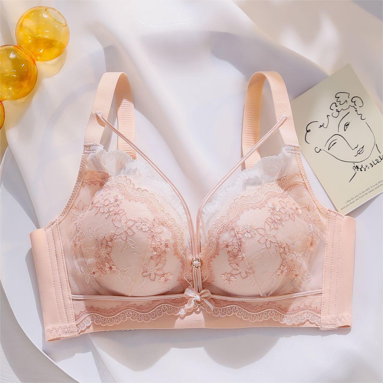 

232 Кружевной бюстгальтер: Женское сексуальное вышитое нижнее белье Push-Up, без косточек, с защитой от провисания, регулируемое 38