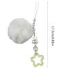 Soft Hair Ball Phone Chain Ornament Pretty Star Keyring for Mobile and Purse