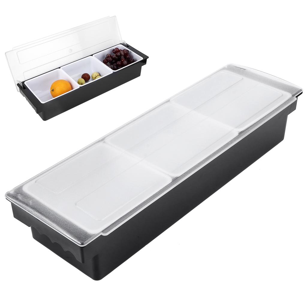 Seasoning Box with Lid Bar Condiment Holder Fruit Case Dispenser Milk Tea Shop Accessory