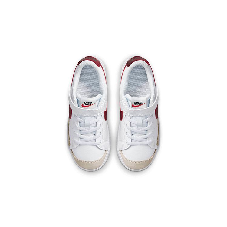 Nike Blazer Low 77 PS Weiß Teamrot Kinder Sneaker Schwarz DA4075-102