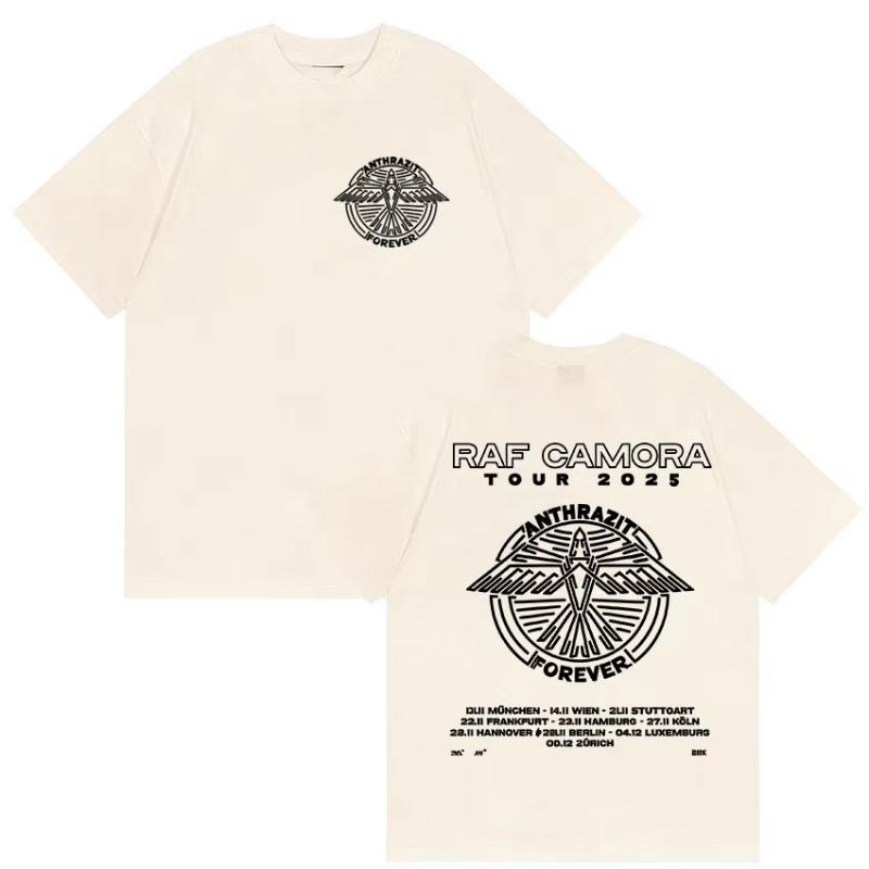 Rapper Raf Camora Tour 2025 Merch T Shirt Unisexs Hip Hop Oversized Cotton Tshirts Retro Style Gothic Fashion Tshirt Streetwear