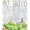 French Style Ruffled Lace Short Curtains Luxurious Embroidered Chiffon Fabric Curtains No Drilling Required Suitable for Home Doors Windows, and Cafes