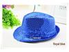 Children's Two-Color Striped Sequined Performance Jazz Hat