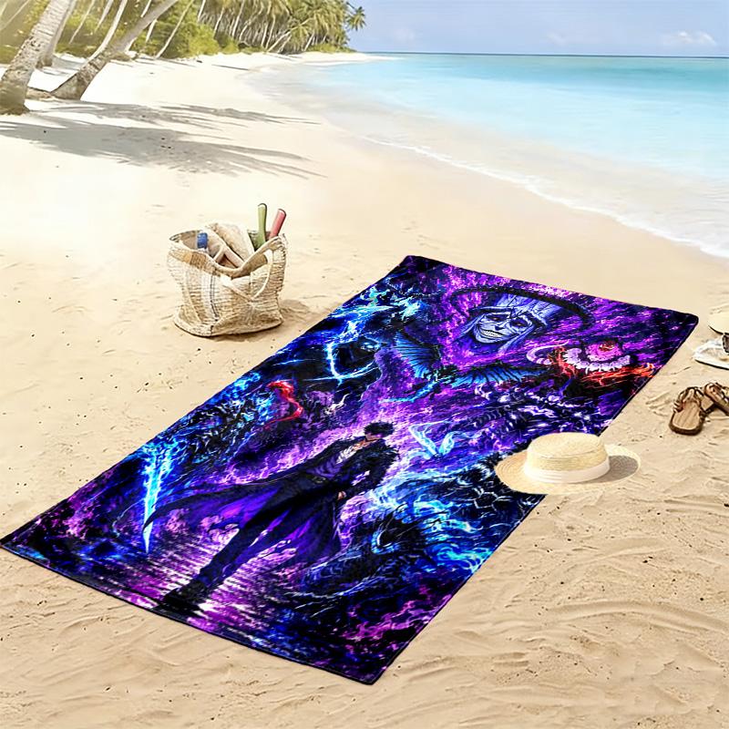 Solo leveling Igris Print Beach Towel, Large Soft Quick Dry Towel for Beach Camping Swimming