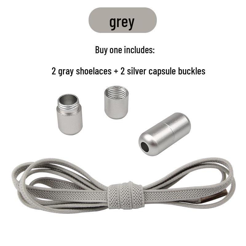 Elastische Schnürsenkel ohne Binden mit Metallkapselverschluss für Erwachsene und Kinder
