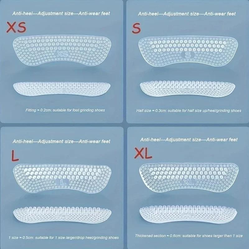 4D Silicone Heel Stickers Heels Grips for Women Men Anti Slip Heel Cushions Non-Slip Inserts Pads Foot Heel Care Protector