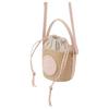 Chloe Horse Medal Embossed Pattern Drawstring Closure Paper Basket Bag Mini Women bags Pink CH25-US593O82-6I0