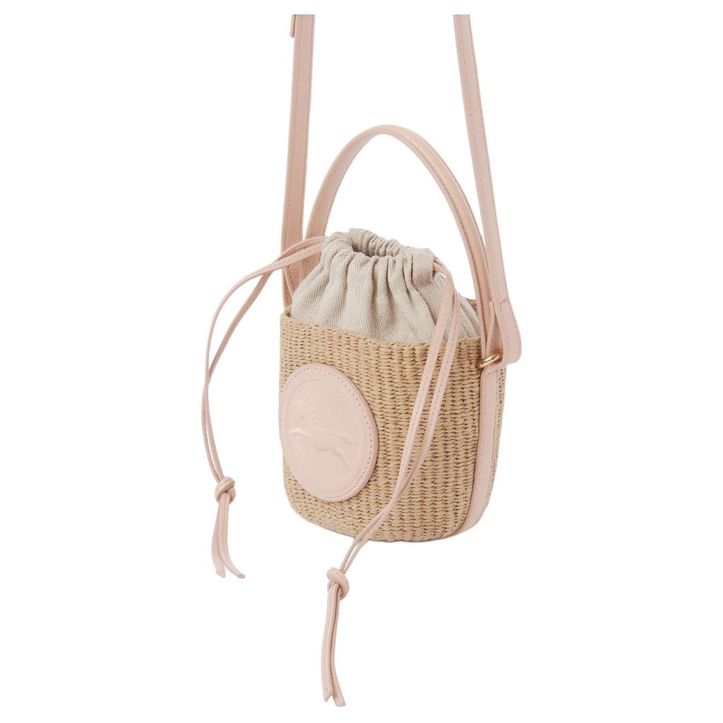 Chloe Horse Medal Embossed Pattern Drawstring Closure Paper Basket Bag Mini Women bags Pink CH25-US593O82-6I0