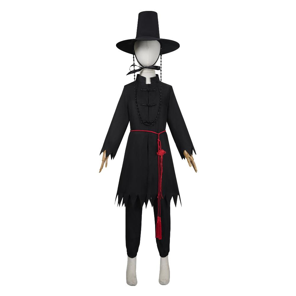 Nuovo KPOP Demon Hunters Saga Gruppo Maschile Cosplay Demon Slayer Ragazzi Costume di Halloween - Outfit Argentato con Motivi per Esibizioni per Bambini