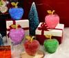 Anfang Feng Shui Crystal Apple Figurine Suncatcher Lucky Apple (Green)
