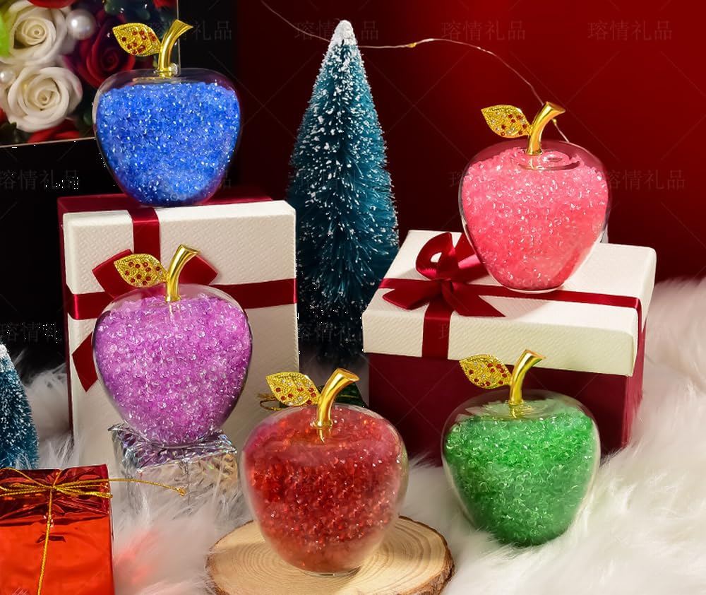 Anfang Feng Shui Crystal Apple Figurine Suncatcher Lucky Apple (Green)