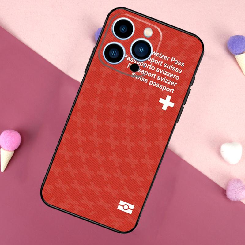 Switzerland Swiss Flag Case For iPhone 16 15 Pro Max 11 12 13 Mini 14 15 Pro Max 15 Plus XR 16e Phone Back Cover