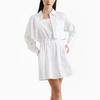 Calvin Klein Solid Square Neck Comfortable Long Sleeve Top And Slip Dress Set Women Tops Bright-White J222953-YAF