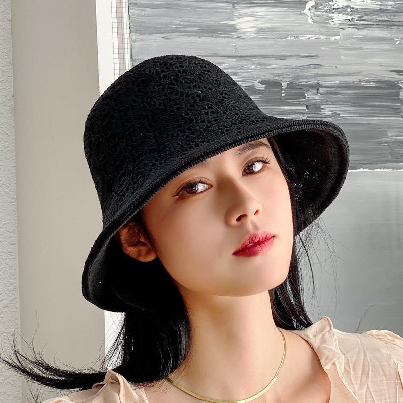 Summer Hat Sun Protection and Sunshade Hat Hollowed Out Sun Hat Spring and Autumn Woven Fisherman Hat