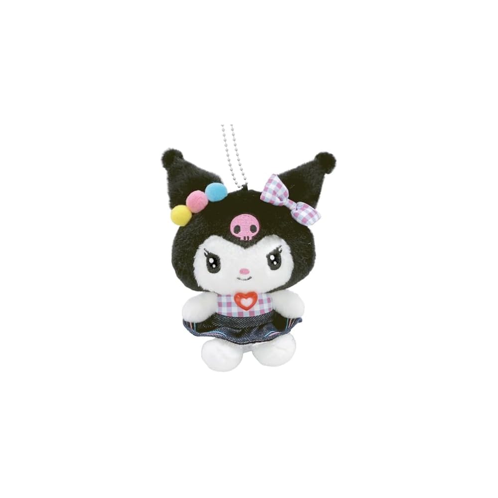Nakajima Corporation Gingham Denim Kuromi Mascot Plush Toy 210876-25