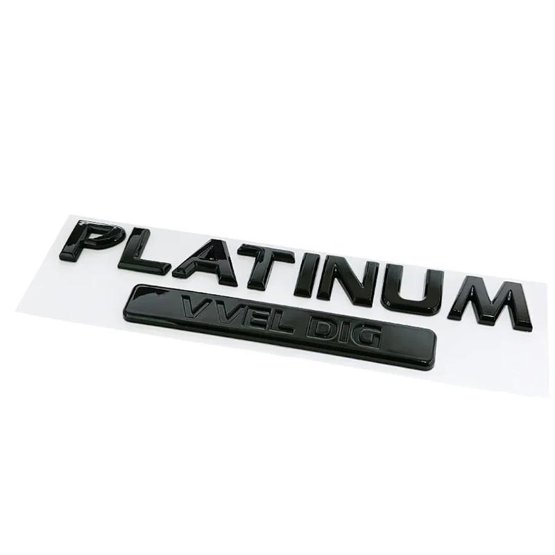 ACY1 ABS Car Body Side Letter Sticker for Nissan PLATINUM VVEL DIG Emblem Auto Rear Trunk Badge Exterior Accessories