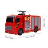 Light Up Fire Truck Toy Built In Music Friction Powered LED Electric Firetruck Toy with Water Spraying