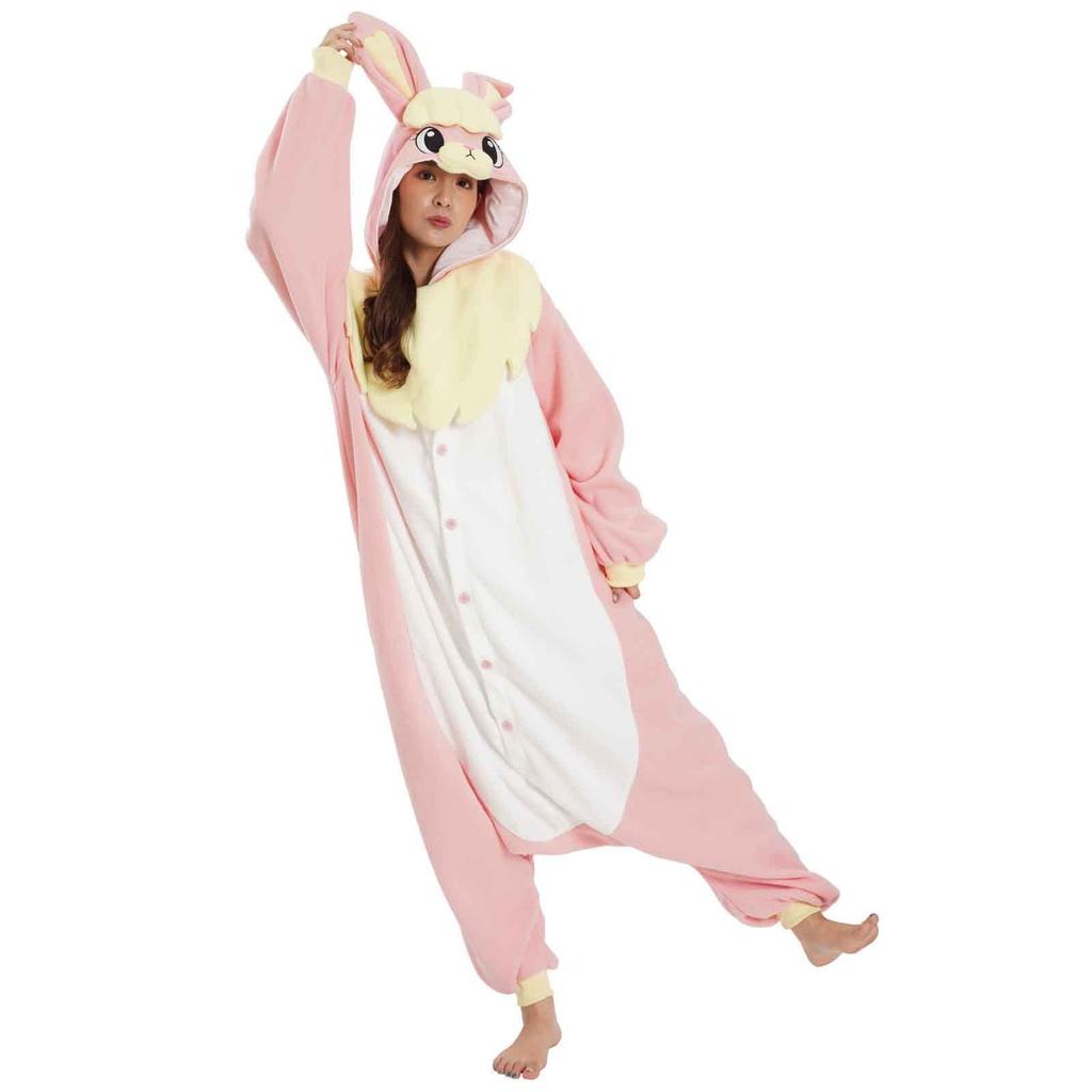 SAZAC Pink Rabbit Kigurumi (Adult) Fleece Animal Costume, 2933