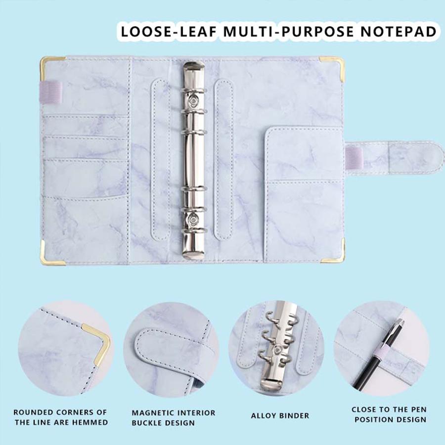 A6 Multi colored Loose leaf Notebook, Detachable Savings Book, Popular for School Students' Learning and Education