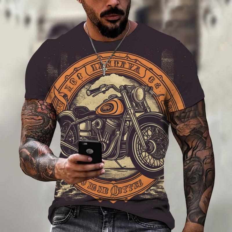 

Винтажная мужская футболка 3d ретро мотоциклетная футболка большого размера для мужчин, одежда, байкерские гоночные футболки, футболки, топы, летняя одежда 4XL