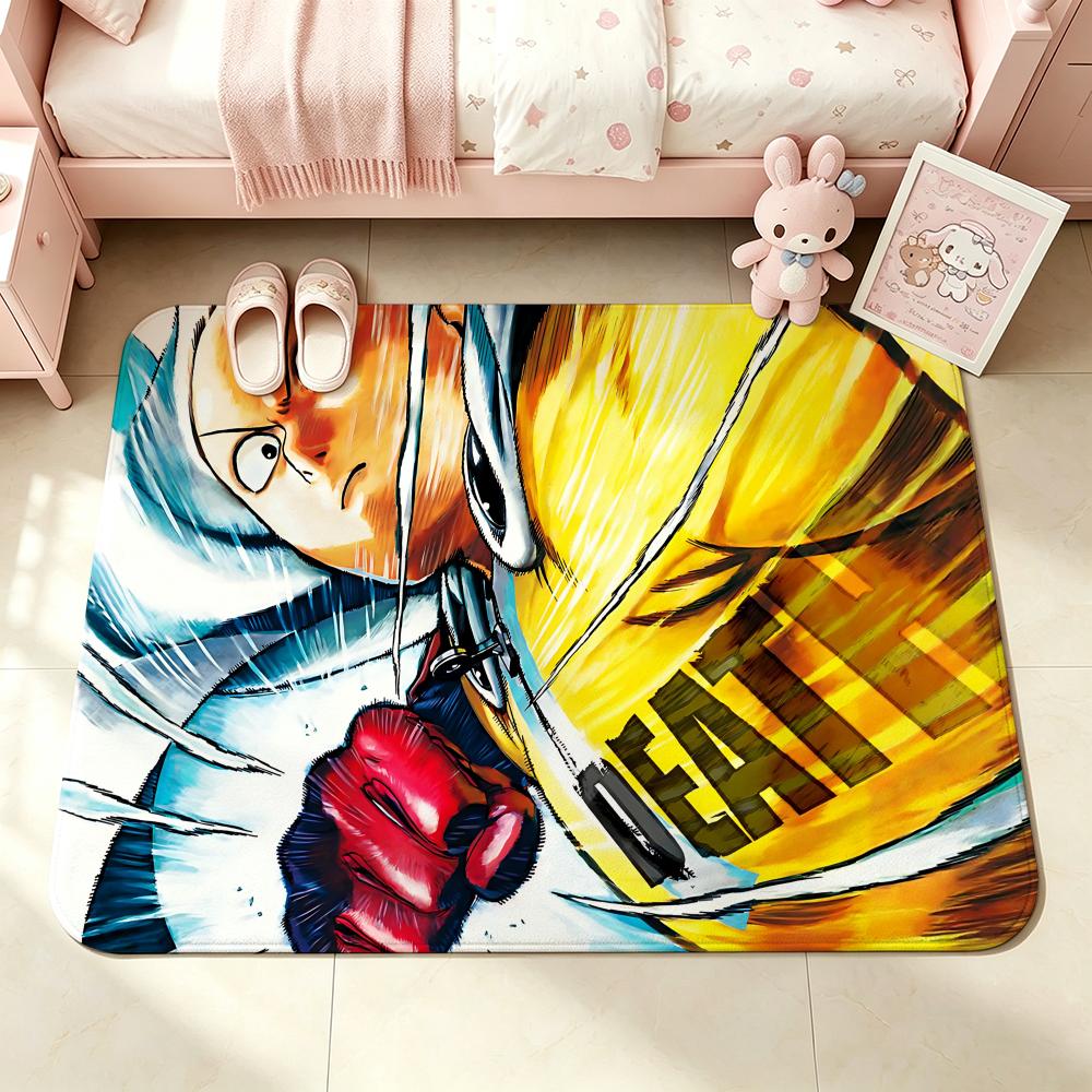 Anime-One-Punch ManS Floor Mat Bedroom Carpet, Bathroom Foot Mat, Doormat, Non-Slip Absorbent Multi-Use