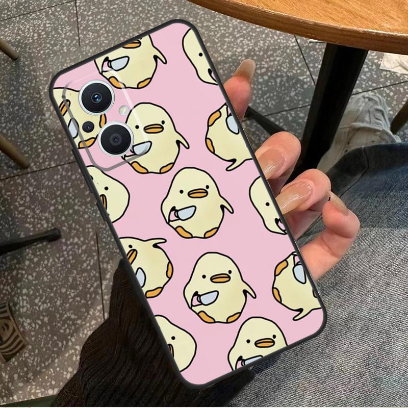 Cartoon Duck Knife For OPPO Reno 11F 12F 13F 14F 8T 10 11 12 13 14 Pro 8 7 Lite OPPO Find X8 X6 X5 X9 Pro Case