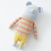 Raw Wool Knitting Kit Amigurumi #4-8 Bear In Striped Clothes