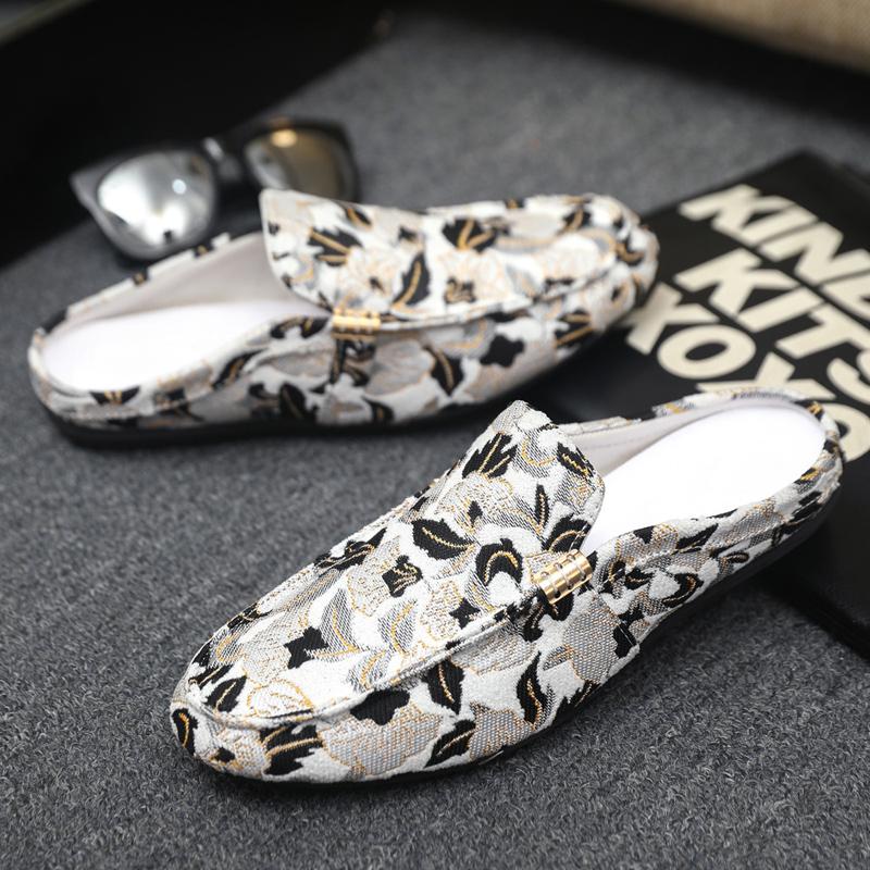 Summer New Canvas Men's Casual Shoes Comfortable Non-slip Man Half Slippers Lightweight Walking Shoes Design Sport Shoes