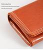 Women's Long Oil Wax Leather Wallet 2025 - Retro European & American Style, Large Capacity Clutch with Coin Purse & Zipper.