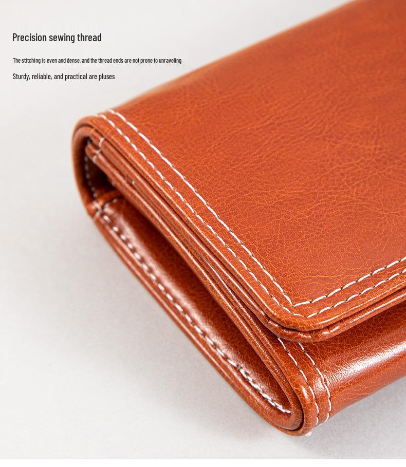 Women's Long Oil Wax Leather Wallet 2025 - Retro European & American Style, Large Capacity Clutch with Coin Purse & Zipper.