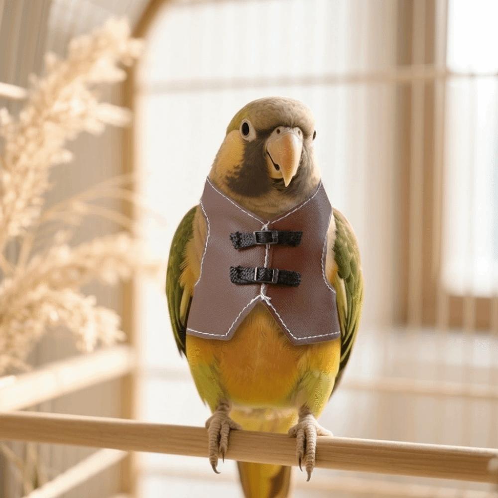 Vintage Style Parrot Costume Adjustable Birds Cosplay Outfit Funny Pet Birds Vest  Photography Prop