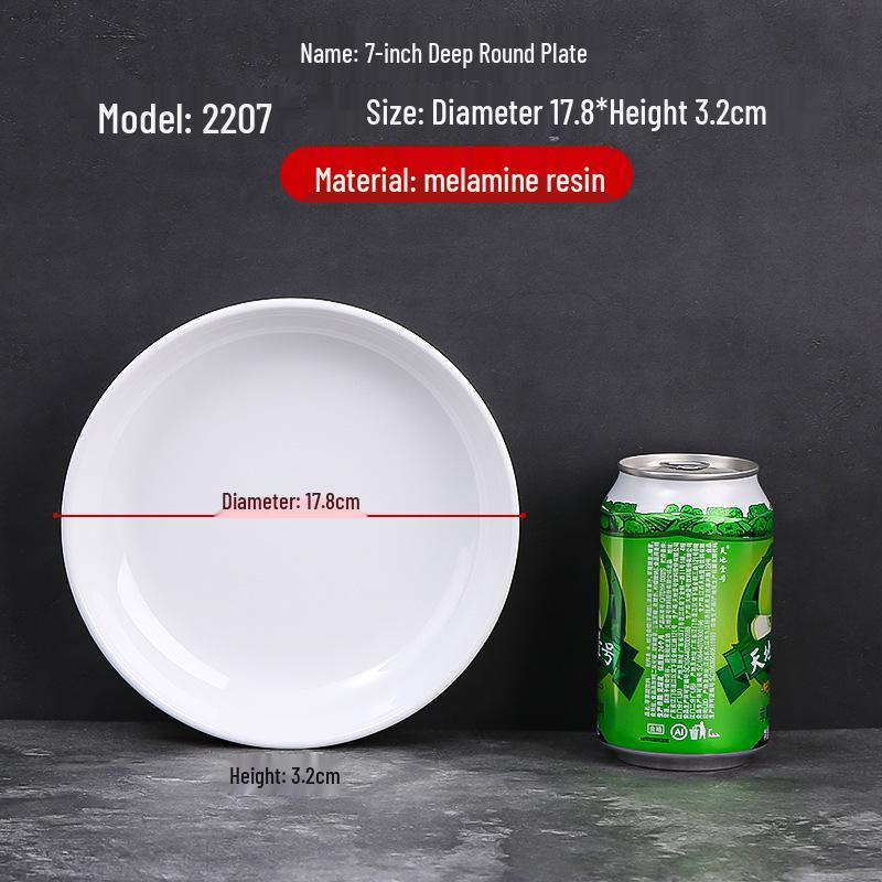 Runde Essteller im Melamin-Porzellan-Stil mit Seidenblumen-Design für Restaurants und Hotels