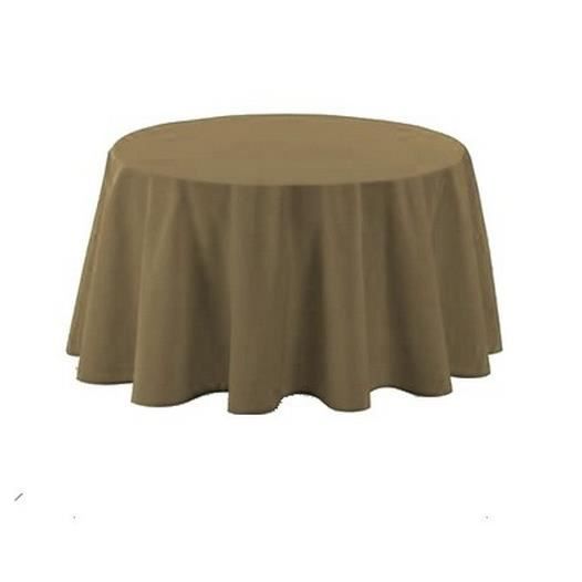 Nappe - Polyester - D180cm - Anti-tâches - Infroissable - Marron