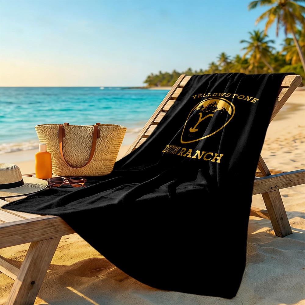 Yellowstone: Western Adventure Durable Beach Towel Comfortable Picnic mat, yoga & fitness, camping blanket Outdoor Accessory Wedding Party Gift