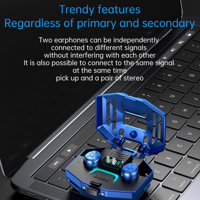 Nový produkt Mechanical Metal Sense TWS Noise Reduction Delay Bezdrátová Bluetooth 5.3 sluchátka