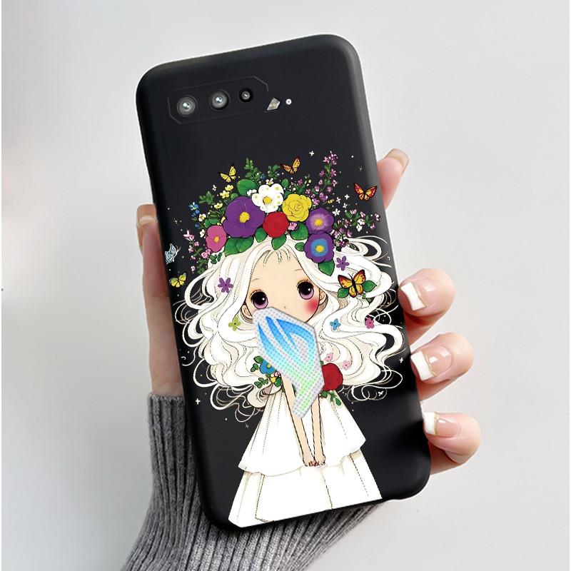 Casing For Asus Rog Phone 5 Rog 5s ZS673KS ZS676KS Case Luxury Dragon Cute Cool Boys Girls Soft Black Matte Silicone Back Cover