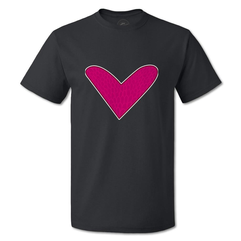 Funny Graphic T Shirts Heart Wings Dark Pink Holidays Occasions Valentins Day M