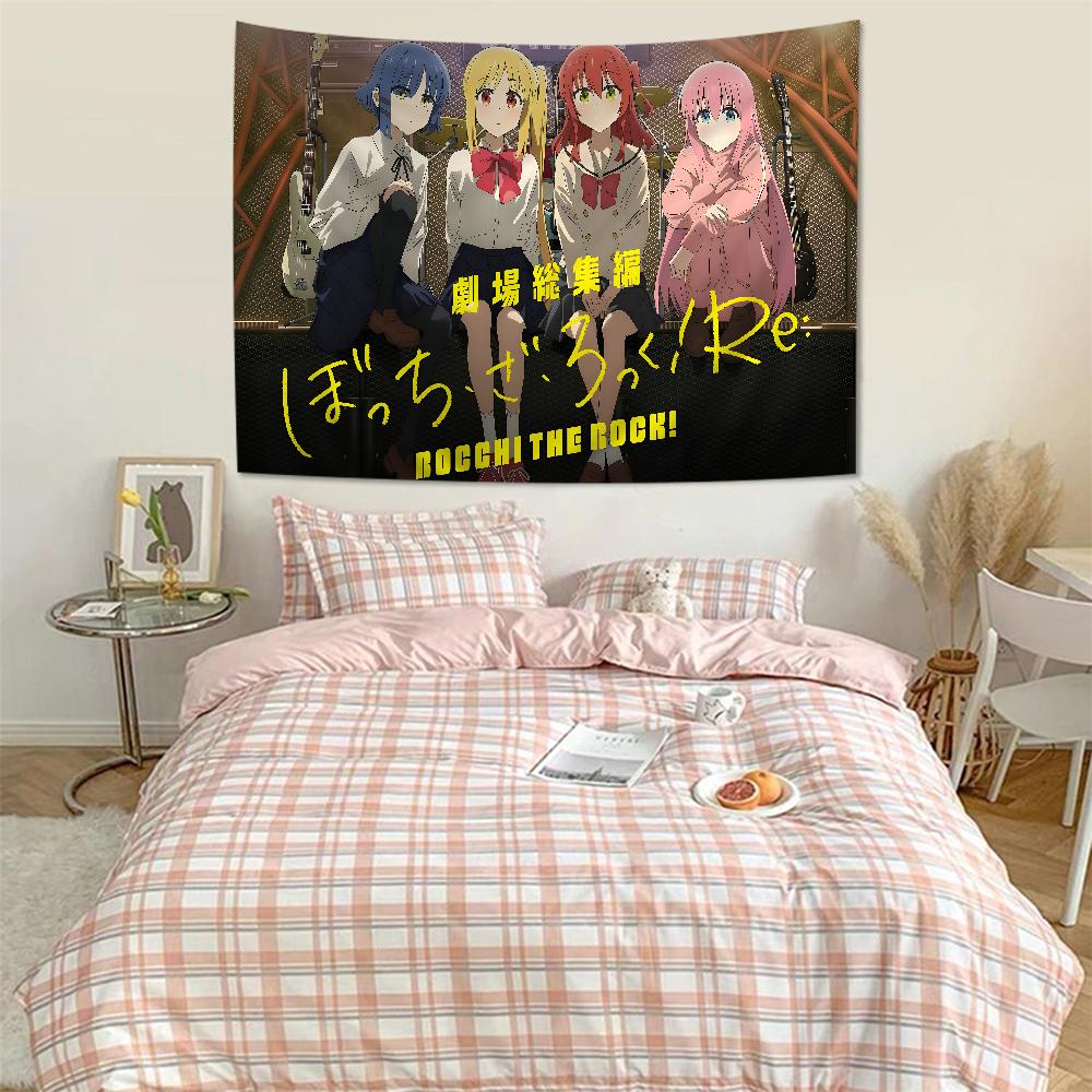 BOCCHI THE ROCK Anime Tapestry Art Printing Japanese Wall Tapestry Anime Wall Hanging Home Decor
