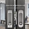 Fechadura de Porta Deslizante Invisível em Aço Inoxidável Europeu para Cozinha, Banheiro, Varanda - Puxador de Porta de Madeira Antifurto