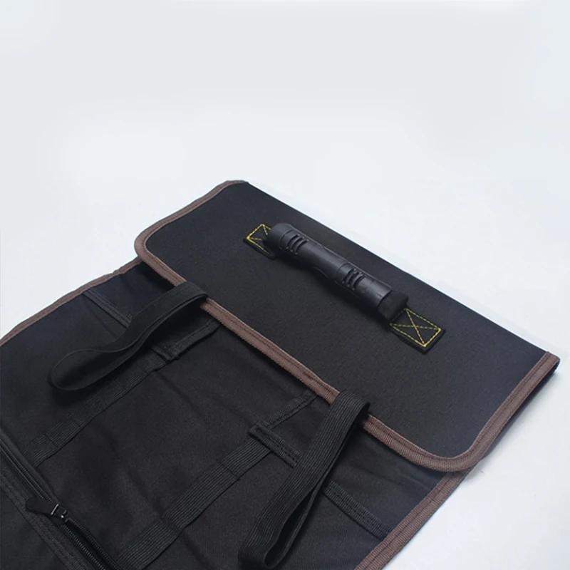 Multifunctional Oxford Canvas Chisel Roll Rolling Repairing Tool Utility Bag Practical with Carrying Handles Bag(without Tools)