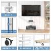 Rfiver TV Stand Wall Mounted TV Stand with TV Compatible with TV Rack Height Wooden Load 40 Up To For Commercial Display Home White White, Casters,