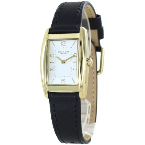 

Жіночий годинник Coach REESE Прямокутний/Квадратний з аналоговим циферблатом та шкіряним ремінцем (Ні. 2, Чорний)
